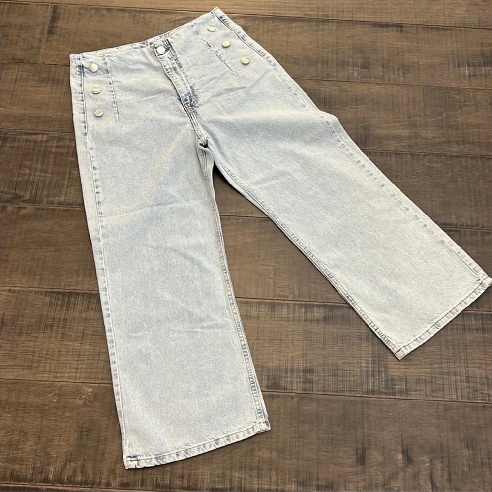 It’s Basic 1981 High Rise Cropped Wide Leg Jeans - Picture 12 of 13